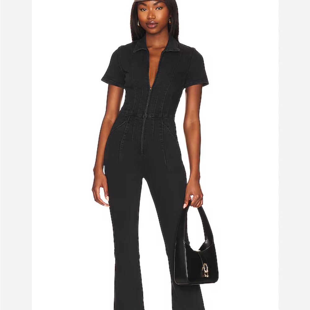 We The Free Black Jayde Flare Jumpsuit